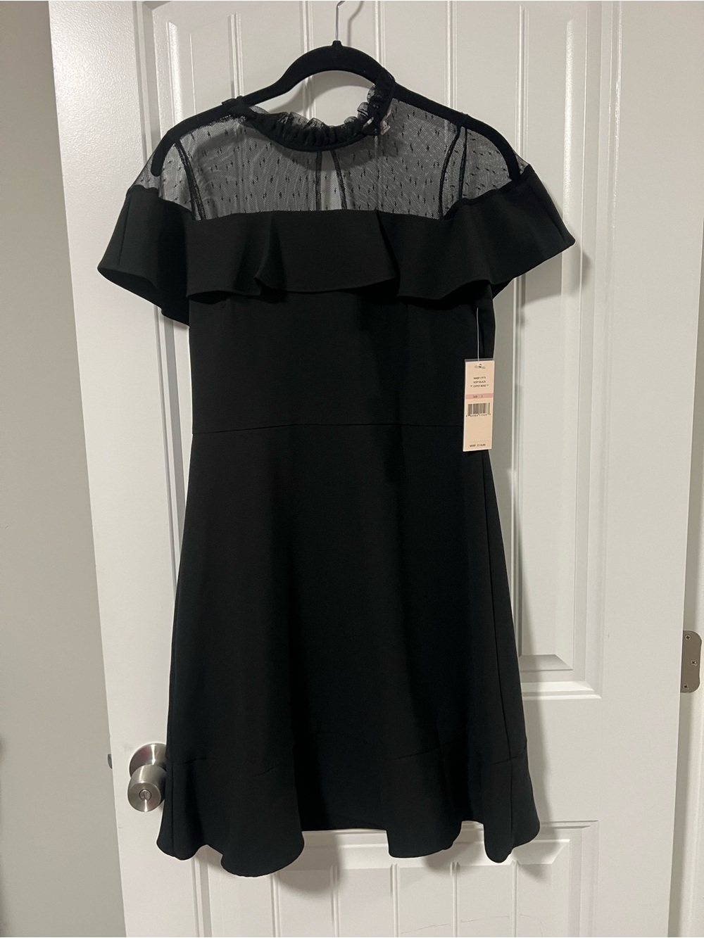 Nanette Lepore Gypsy Rose Black Mesh Ruffle Dress NWT Size 2